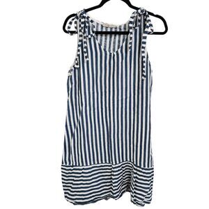 Francesca Bettini Lagenlook & white striped dress sleeveless M